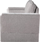 Madeline Grey Chenille Fabric Loveseat 152Grey-L Meridian Furniture