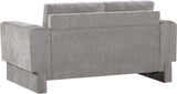 Madeline Grey Chenille Fabric Loveseat 152Grey-L Meridian Furniture