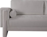 Madeline Grey Chenille Fabric Loveseat 152Grey-L Meridian Furniture