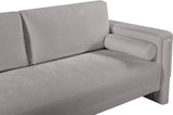 Madeline Grey Chenille Fabric Loveseat 152Grey-L Meridian Furniture