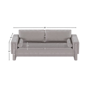 Madeline Grey Chenille Fabric Sofa 152Grey-S Meridian Furniture