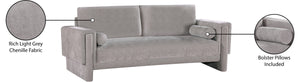Madeline Grey Chenille Fabric Sofa 152Grey-S Meridian Furniture