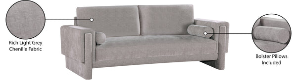 Madeline Grey Chenille Fabric Sofa 152Grey-S Meridian Furniture