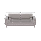 Madeline Grey Chenille Fabric Sofa 152Grey-S Meridian Furniture