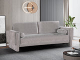 Madeline Grey Chenille Fabric Sofa 152Grey-S Meridian Furniture