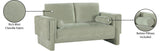 Madeline Mint Chenille Fabric Loveseat 152Mint-L Meridian Furniture