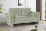 Madeline Mint Chenille Fabric Loveseat 152Mint-L Meridian Furniture