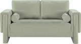 Madeline Mint Chenille Fabric Loveseat 152Mint-L Meridian Furniture