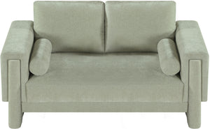 Madeline Mint Chenille Fabric Loveseat 152Mint-L Meridian Furniture