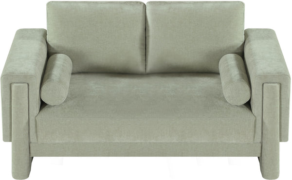 Madeline Mint Chenille Fabric Loveseat 152Mint-L Meridian Furniture