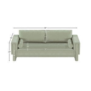 Madeline Mint Chenille Fabric Sofa 152Mint-S Meridian Furniture