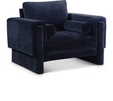 Madeline Navy Chenille Fabric Chair 152Navy-C Meridian Furniture