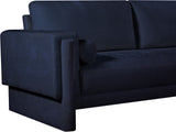 Madeline Navy Chenille Fabric Loveseat 152Navy-L Meridian Furniture