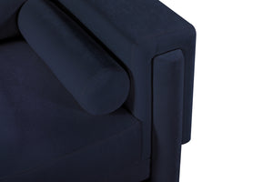 Madeline Navy Chenille Fabric Loveseat 152Navy-L Meridian Furniture