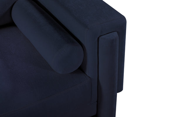 Madeline Navy Chenille Fabric Loveseat 152Navy-L Meridian Furniture