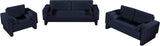 Madeline Navy Chenille Fabric Loveseat 152Navy-L Meridian Furniture