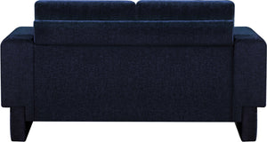 Madeline Navy Chenille Fabric Loveseat 152Navy-L Meridian Furniture