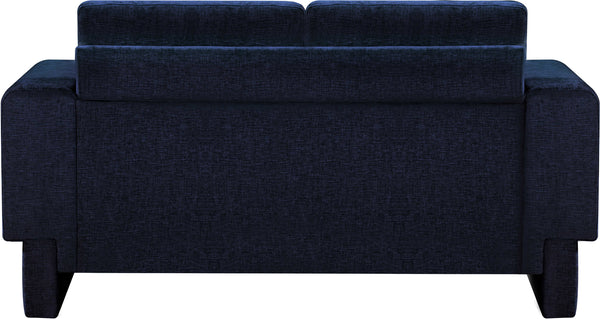 Madeline Navy Chenille Fabric Loveseat 152Navy-L Meridian Furniture
