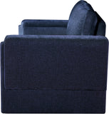 Madeline Navy Chenille Fabric Loveseat 152Navy-L Meridian Furniture