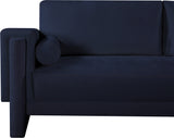 Madeline Navy Chenille Fabric Loveseat 152Navy-L Meridian Furniture