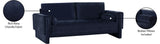 Madeline Navy Chenille Fabric Sofa 152Navy-S Meridian Furniture