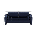 Madeline Navy Chenille Fabric Sofa 152Navy-S Meridian Furniture