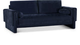 Madeline Navy Chenille Fabric Sofa 152Navy-S Meridian Furniture