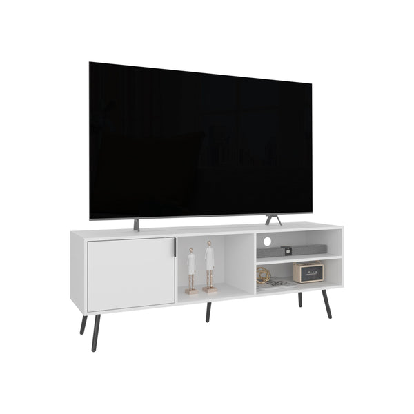 English Elm TV Engineered Wood Media Console with 3 Drawers & 3 Open Shelves, Durable Eco-Friendly Storage Solution White 68.5 L x 20.87 W x 5.12 H B097P262375