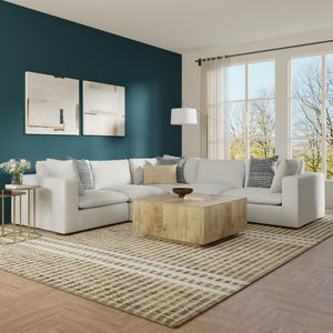 English Elm Jasmine Corner Sectional Sofa - Plush Cloud Grey Comfort For 5, Durable, Easy-Clean Design, Modern Style B136P199256