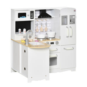 English Elm Qaba Corner Play Kitchen Set with Sound Effects Realistic Appliances Mdf Construction W2225P217656