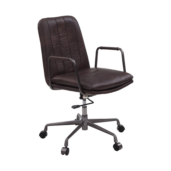 English Elm Mars Top Office Chair with 360° Swivel, Adjustable Height, Wheels & Top-Grain Leather Comfort and Durability B062P215464