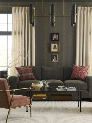 Wildwood Stockman Industrial Brass & Bronze Chandelier — Dual Uplight/Downlight, Adjustable 34"H X 42"W 15305