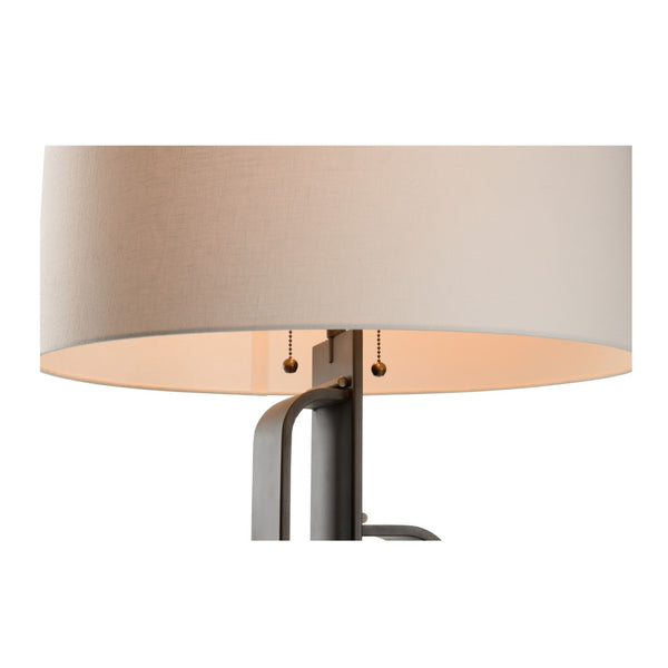 Wildwood Brazing Sculptural Floor Lamp With Rolled Antique Brass & Solid Bronze Joinery, 65" H Statement Light 15310