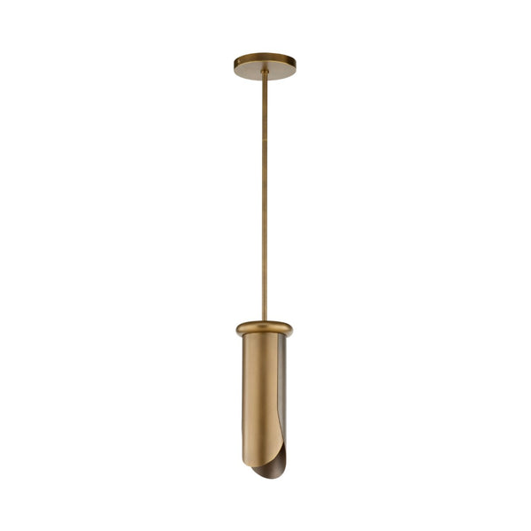 Wildwood Stockman Sculptural Pendant Light In Brass & Bronze, Adjustable Height, Directional Ambient Glow For Modern Spaces 15312