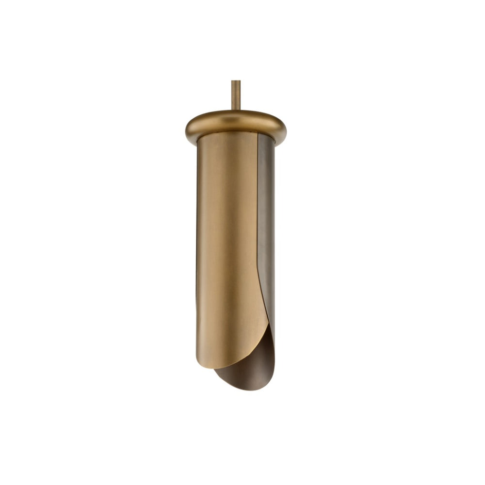 Wildwood Stockman Sculptural Pendant Light In Brass & Bronze, Adjustable Height, Directional Ambient Glow For Modern Spaces 15312