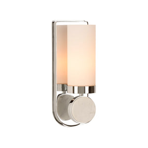 Wildwood Emmons Sconce — Antique Brass Wall Light With Carrara Marble Base And Clear Glass Shade, Damp-Rated Silver 15318