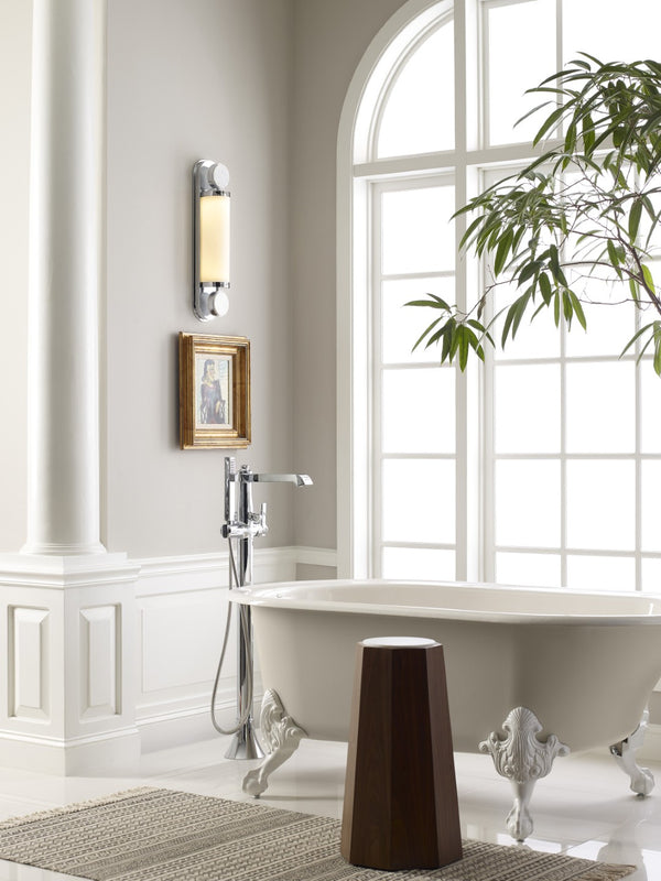 Wildwood Emmons Sconce Featuring Antique Brass, Carrera Marble Spheres And Glass Column For Versatile Accent Lighting White/Cream 15320