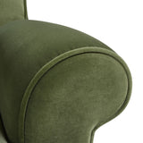 English Elm Alana Lawson Three-Cushion Tightback Sofa, Olive Green Performance Velvet