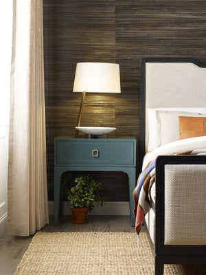 Wildwood Elgin Honed Carrera Marble Table Lamp With Antique Brass Frame — Sculptural Ambient Light For Bedside 15331