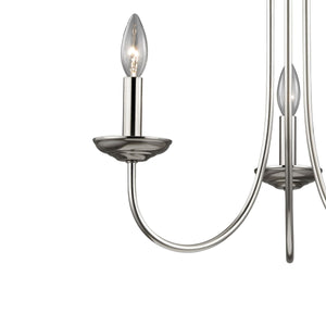 Thomas Lighting Montgomery 3 Light Candelabra Chandelier Brushed Nickel Transitional Ceiling Fixture 1533CH/20