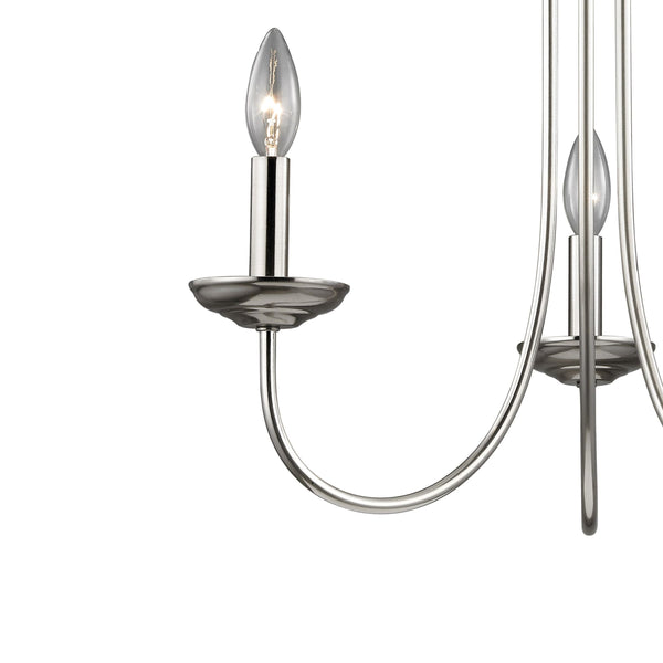 Thomas Lighting Montgomery 3 Light Candelabra Chandelier Brushed Nickel Transitional Ceiling Fixture 1533CH/20