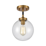 Boudreaux 8'' Wide 1-Light Mini Pendant - Matte Black with Antique Gold 15344/1 Elk Lighting