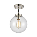 Boudreaux 8'' Wide 1-Light Mini Pendant - Matte Black with Polished Nickel 15354/1 Elk Lighting