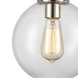 Boudreaux 8'' Wide 1-Light Mini Pendant - Matte Black with Polished Nickel 15354/1 Elk Lighting