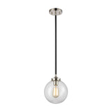 Boudreaux 8'' Wide 1-Light Mini Pendant - Matte Black with Polished Nickel 15354/1 Elk Lighting