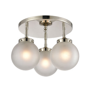 Boudreaux 15'' Wide 3-Light Semi Flush Mount - Polished Nickel 15362/3 Elk Lighting