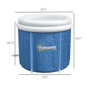 English Elm Outsunny Portable Ice Bath Tub, 79 Gallon Cold Plunge For Athletes With Thermo Lid & Carry Bag W2225P200854-GIGA