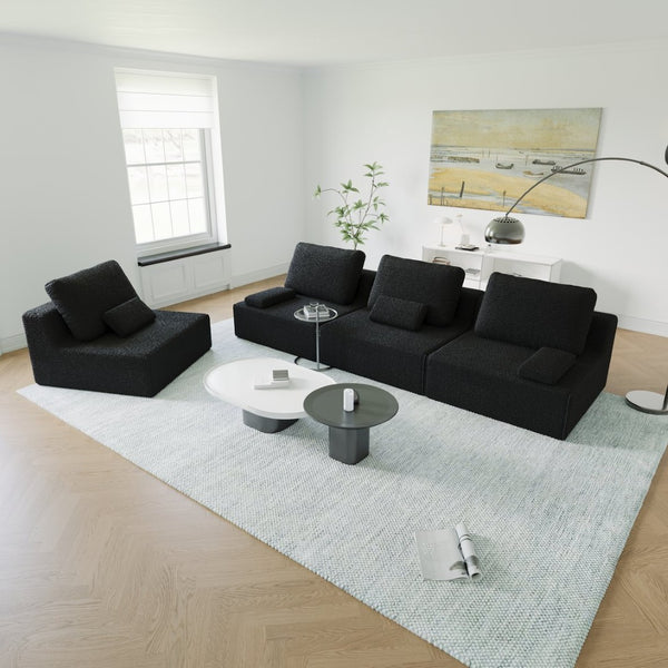 English Elm Oversized Modular Sectional Sofa - Luxury Boucle Couch, Custom Configurations, Family-Friendly Comfort W3361S00022-GIGA