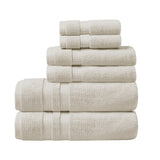 Beautyrest Plume Transitional 100% Cotton Feather Touch Antimicrobial Towel 6 Piece Set BR73-2436 Ivory