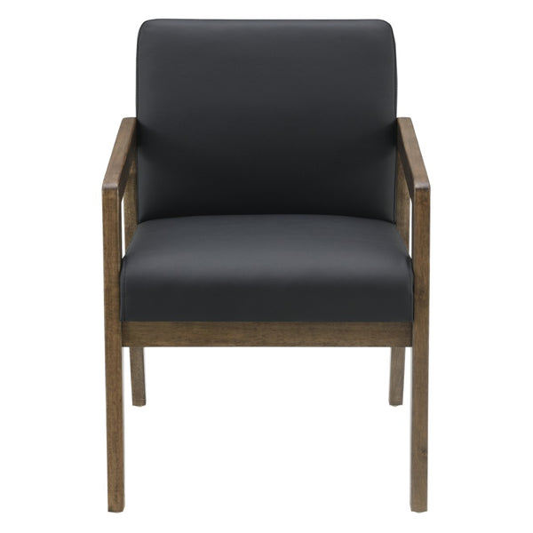 OSP Home Furnishings Wood Frame Guest Chair with Memory Foam Seat and Lumbar Support for Office Reception WD581-U6